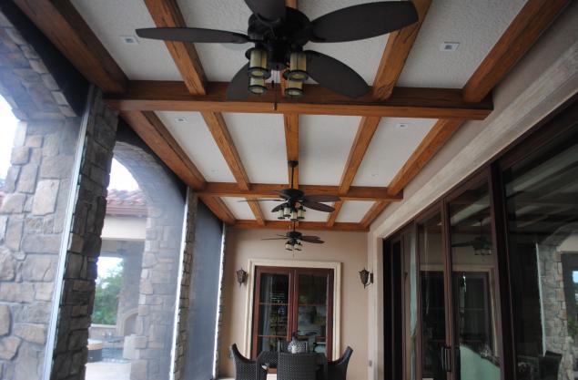 Ceiling beams & trim finishing